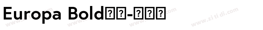 Europa Bold字体字体转换